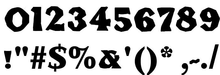BrokenRoman-Bold Font OTHER CHARS