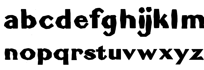 BrokenRoman-Bold Font LOWERCASE