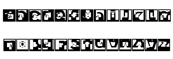 BrokenSansCapsJumper Font LOWERCASE