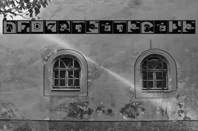 BrokenSansCaps Font examples