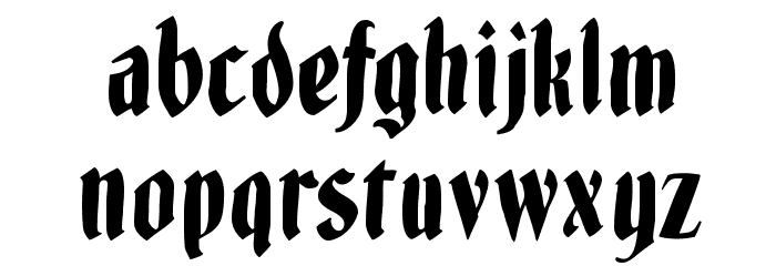BrokenWoodtypes Font LOWERCASE