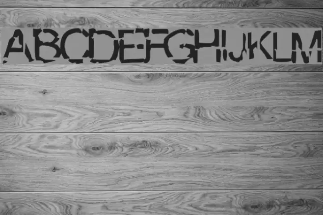 Broken Шрифта examples
