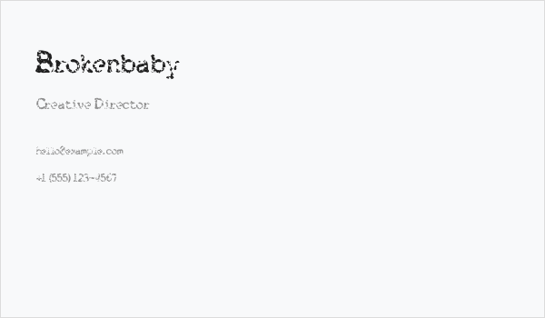 Brokenbaby Business Card