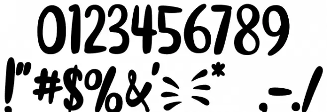 Brokenbrush Font OTHER CHARS