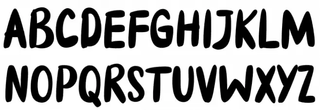 Brokenbrush Font LOWERCASE