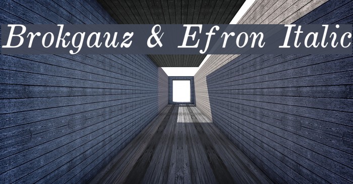 Brokgauz & Efron Italic Font examples