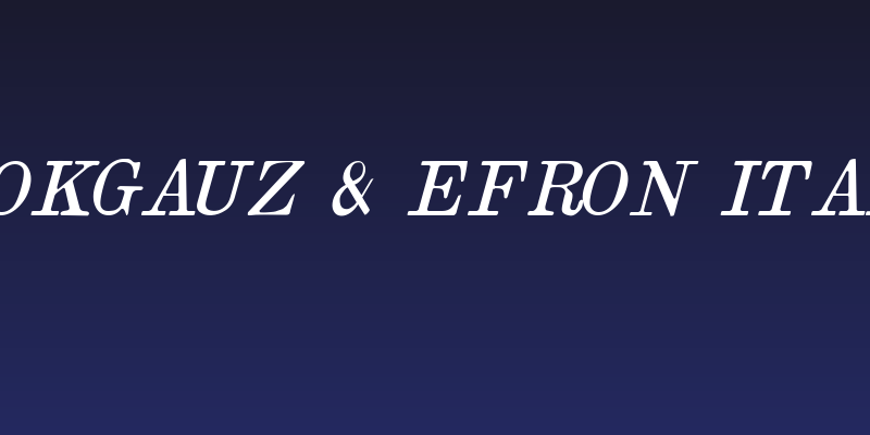 Brokgauz & Efron Italic Social Header