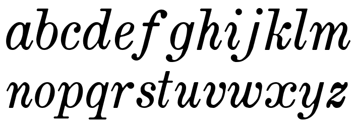 Brokgauz & Efron Italic Font LOWERCASE