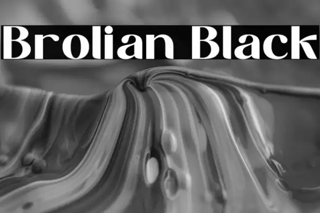 Brolian Black Font examples