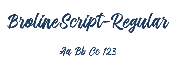 BrolineScript-Regular Font Preview