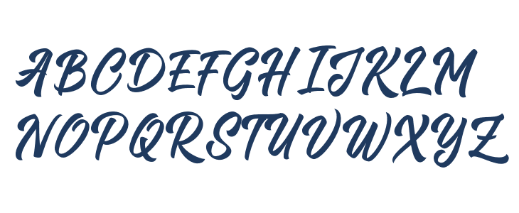 BrolineScript-Regular Uppercase