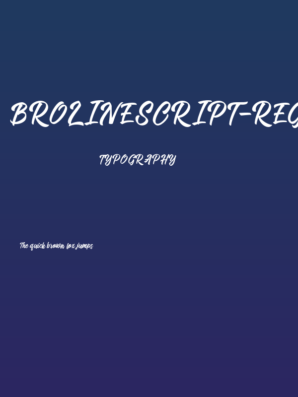 BrolineScript-Regular Poster