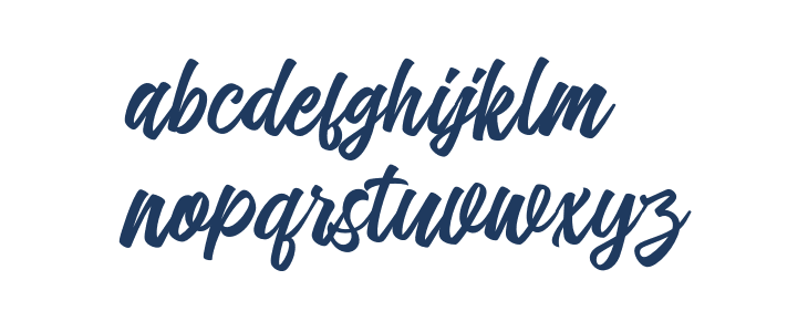 BrolineScript-Regular Lowercase