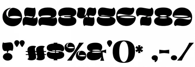 Broly Regular Font Alte caractere