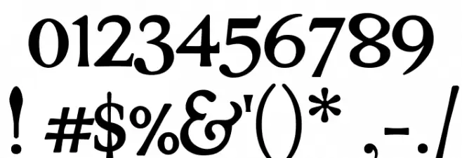 Bromato Font OTHER CHARS