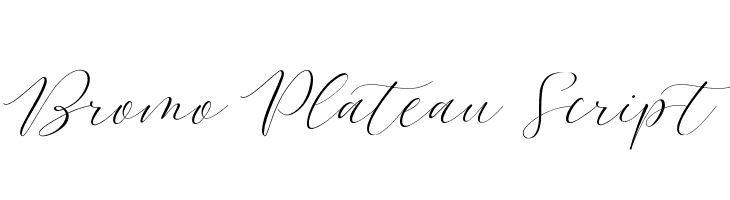 Bromo Plateau Script  les polices de caractères gratuit tlcharger
