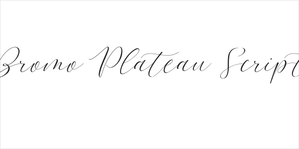 Bromo Plateau Script Logo