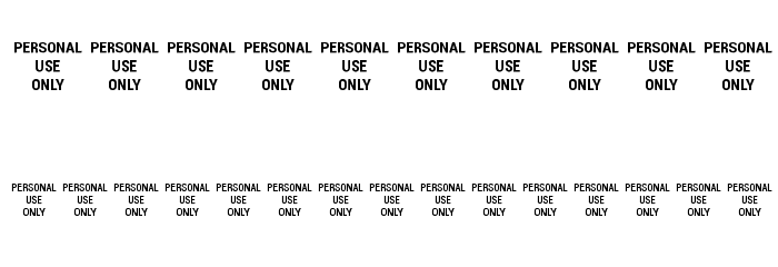 Bromount Personal Use Only Font OTHER CHARS