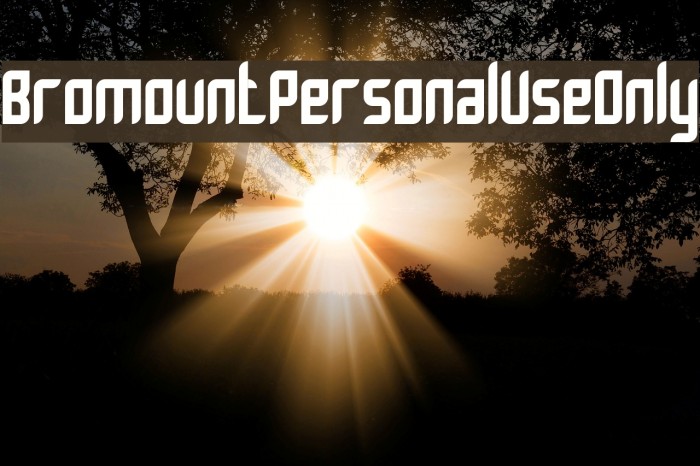 Bromount Personal Use Only Font examples