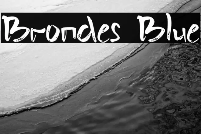 Brondes Blue Font examples