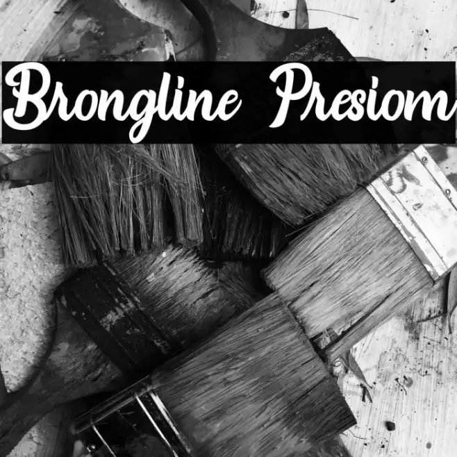 Brongline Presiom Font examples