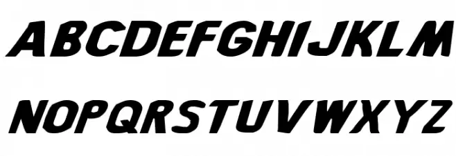Bronic Expanded Italic Fonte MAIÚSCULAS