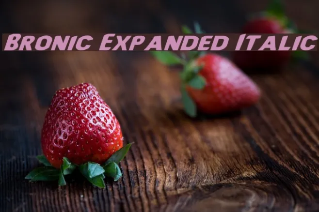 Bronic Expanded Italic Example 1