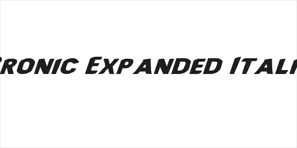 Bronic Expanded Italic Logo