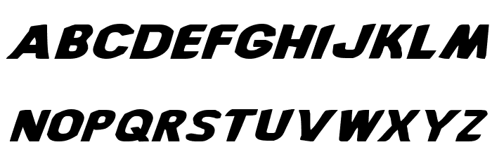 Bronic Expanded Italic Font LOWERCASE