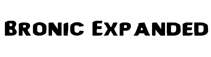Bronic Expanded Font