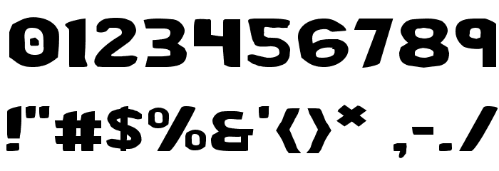 Bronic Expanded Font OTHER CHARS