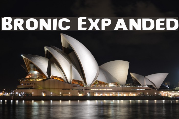 Bronic Expanded Font examples