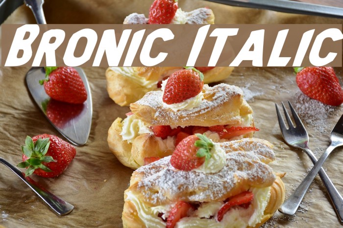 Bronic Italic Polices examples