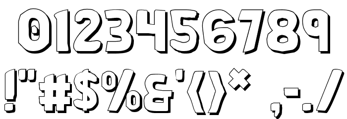 Bronic Shadow Font OTHER CHARS