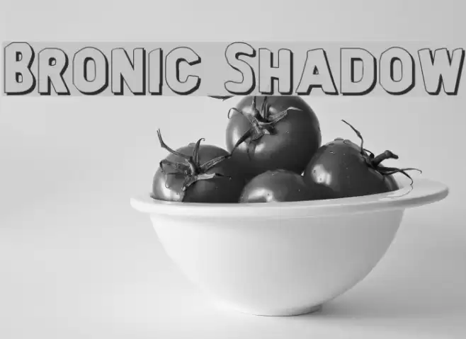 Bronic Shadow Font examples