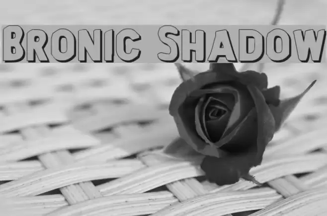 Bronic Shadow Font examples