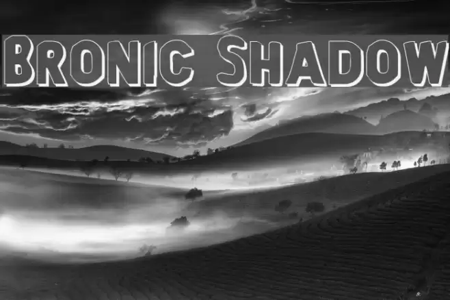 Bronic Shadow Font examples