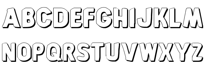Bronic Shadow Font LOWERCASE