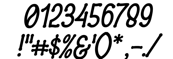 Bronice Italic Font OTHER CHARS
