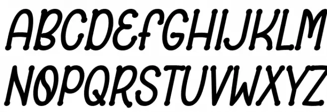 Bronice Italic फ़ॉन्ट अपरकेस
