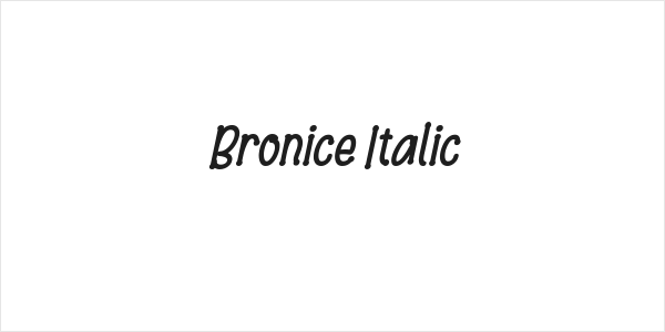 Bronice Italic Logo