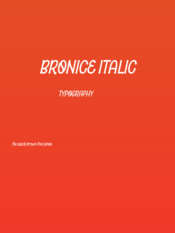 Bronice Italic Poster