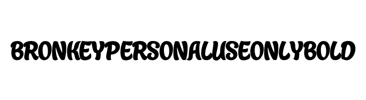 Bronkey PERSONAL USE ONLY Bold  フリーフォントのダウンロード
