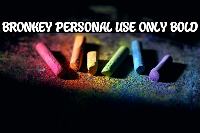 Bronkey PERSONAL USE ONLY Bold Example 2