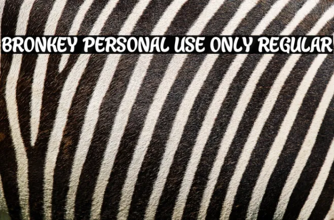 Bronkey PERSONAL USE ONLY Regular Example 3