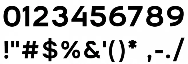 Bronova-Bold Font OTHER CHARS