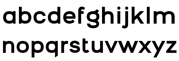 Bronova-Bold Font LOWERCASE