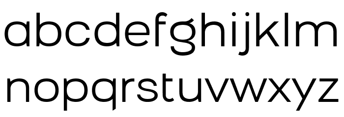 Bronova Regular Font LOWERCASE