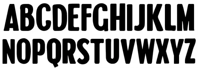 Brontoburger Schriftart Groß
