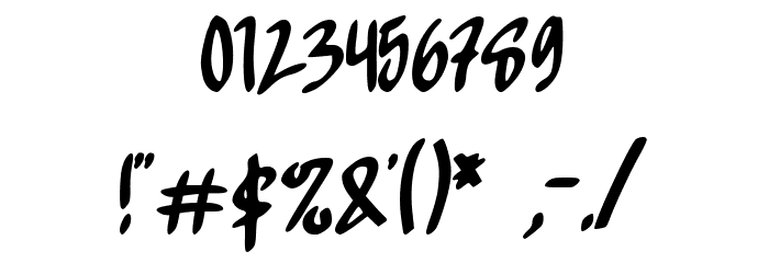 Brontoseno Font OTHER CHARS
